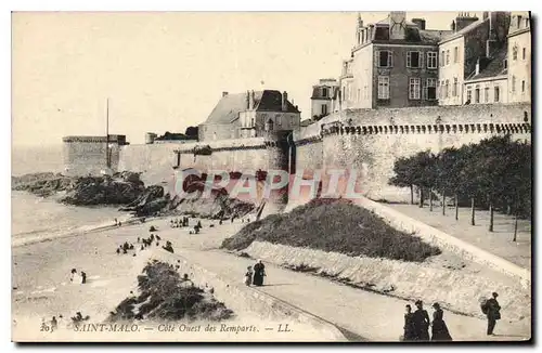 Cartes postales Saint Malo Cote Ouest des Remparts