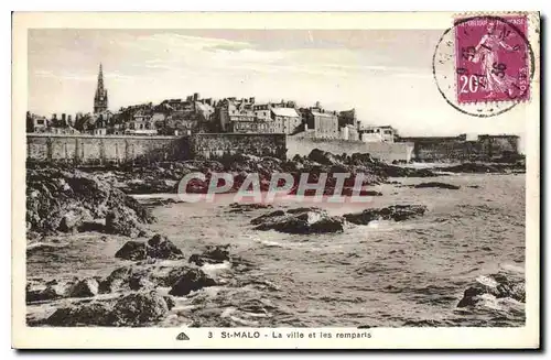 Ansichtskarte AK Saint Malo La ville et les remparts