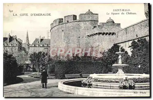 Ansichtskarte AK Saint Malo Le Cote d'Emeraude Le Square du Chateau