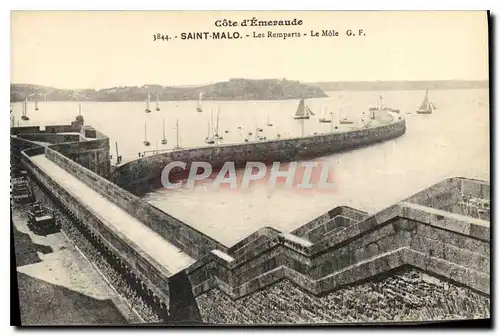 Ansichtskarte AK Saint Malo Cote d'Emeraude Les Remparts Le Mole