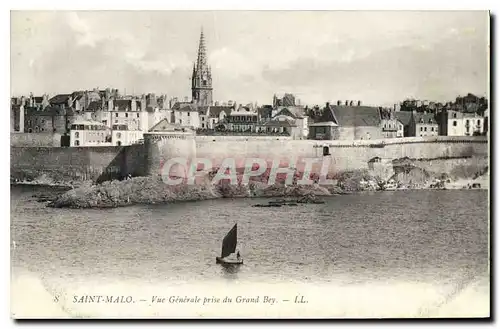 Ansichtskarte AK Saint Malo Vue Generale prise du Grand Bey