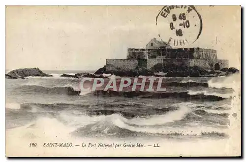 Cartes postales Saint Malo Le Fort National par Grosse Mer