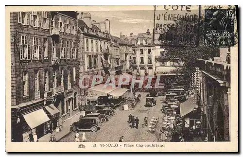 Cartes postales St Malo Place Chateaubriand