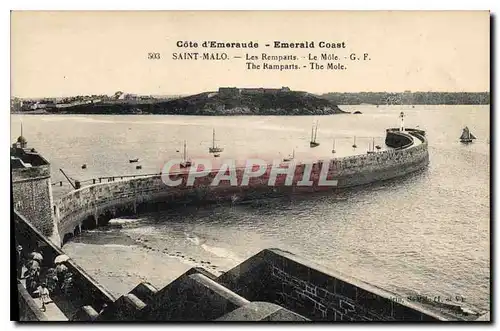 Cartes postales St Malo Cote d'Emeraude Les Remparts Le Mole