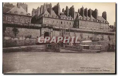 Ansichtskarte AK St Malo Cote d'Emaeraude L'Embarcadere des Vedettes