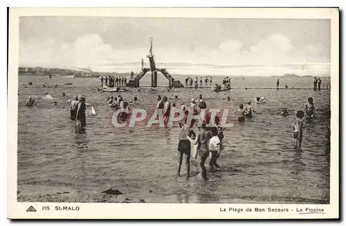 Ansichtskarte AK Saint Malo La Plage de Bon Secours La Piscine