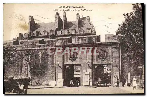 Ansichtskarte AK St Malo Porte St Vincent