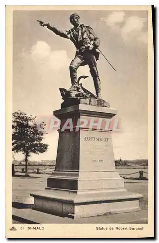 Ansichtskarte AK St Malo Statue de Robert Surcouf