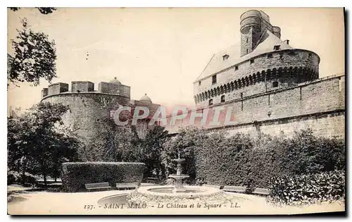 Ansichtskarte AK St Malo Le Chateau et les Square