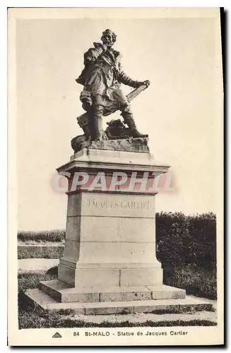 Ansichtskarte AK St Malo Statue de Jacques Cartier