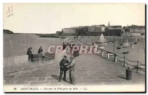 Ansichtskarte AK St Malo Vue vers la Ville prise du Mole