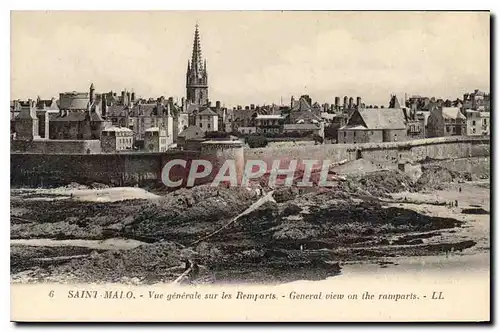 Ansichtskarte AK St Malo Vue generale sur les Remparts