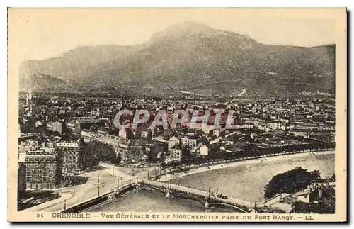 Cartes postales Grenoble Vue generale et le moucherotte prise du Fort Rabot