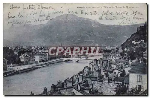 Cartes postales Grenoble Vue sur la Ville et la Chaine du Moucherotte