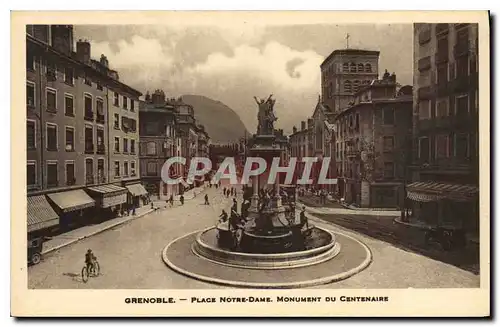 Cartes postales Grenoble Place Notre Dame Monument du Centenaire