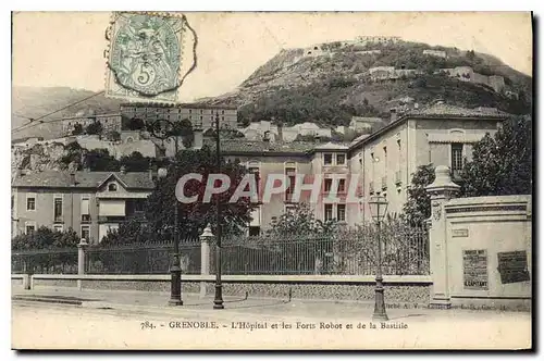 Ansichtskarte AK Grenoble L'Hopital et les Forts Rabot et de la Bastille