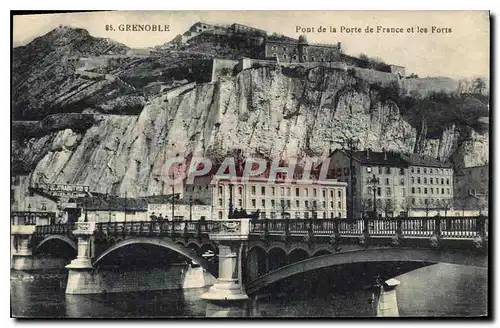 Ansichtskarte AK Grenoble Pont de la Porte de France et les Forts