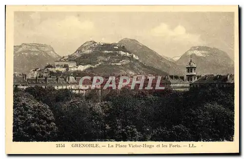 Cartes postales Grenoble La Place Victor Hugo et les Forts