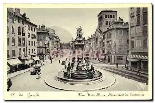 Cartes postales Grenoble Place Notre Dame Monument du Centenaire