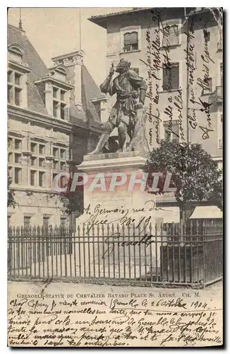 Cartes postales Grenoble Statue du Chevalier Bayard Place St Andre