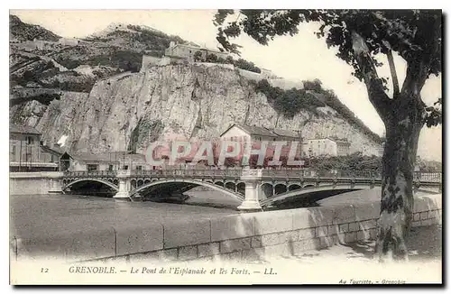 Cartes postales Grenoble Le Pont de l'Esplanade et les Forts