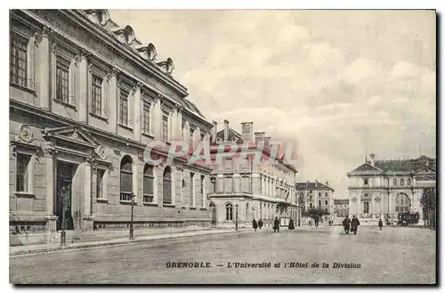 Cartes postales Grenoble L'Universite et l'Hotel de la Division