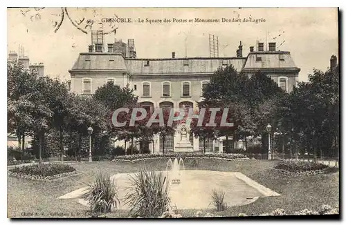 Cartes postales Grenoble Le Square des Postes et Monument Dondort de Lagree