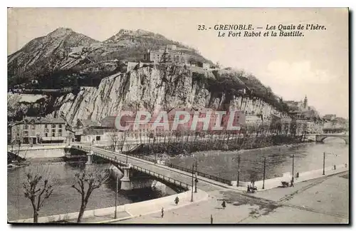 Ansichtskarte AK Grenoble Les Quais de l'Isere Le Fort Rabot et la Bastille