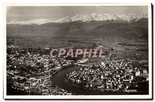 Ansichtskarte AK Grenoble Le Massif de Belledonne et Plaine de Gresivaudon