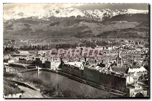 Ansichtskarte AK Grenoble (Isere) Vue generale et la Chaine de Belledonne