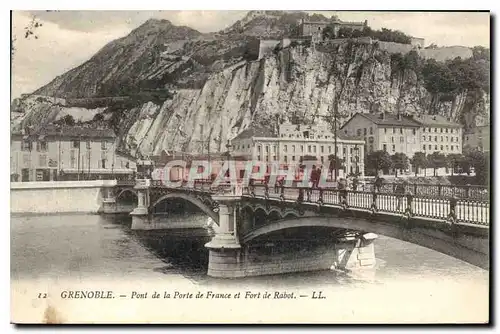 Cartes postales Grenoble Pont de la Porte de France et Fort de Rabot