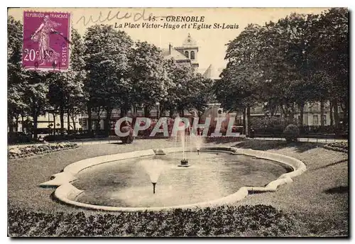 Ansichtskarte AK Grenoble La Place Victor Hugo et L'Eglise St Louis