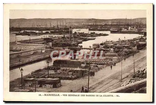 Cartes postales Marseille Vue Generale des Bassins de la Joliette