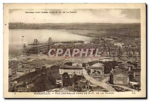 Cartes postales Marseille Vue Generale prise de N D de la Garde