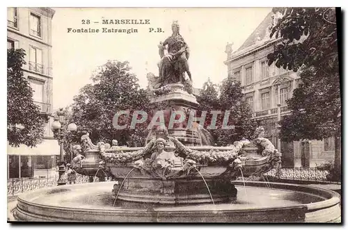 Ansichtskarte AK Marseille Fontaine Estrangin