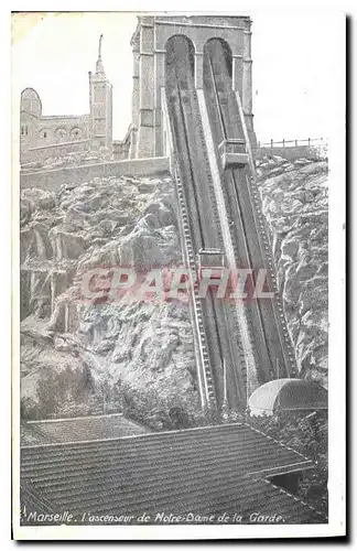 Ansichtskarte AK Marseille L'ascenseur de Notre Dame de la Garde