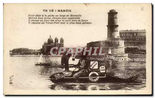 Cartes postales Marseille Pour aller a la peche au large de Marseille Sous-Marin Sardine