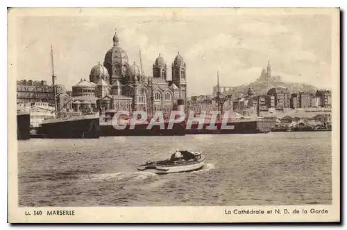 Cartes postales Marseille La Cathedrale et N D de la Garde