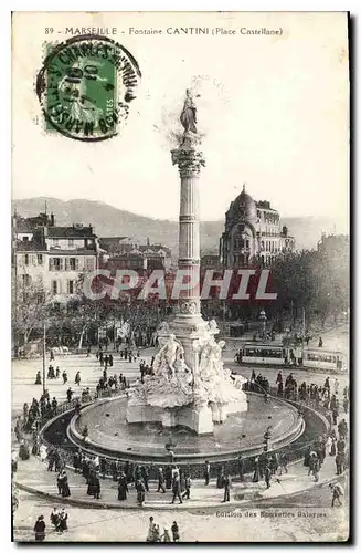 Ansichtskarte AK Marseille Fontaine Cantini (Place Castellane)