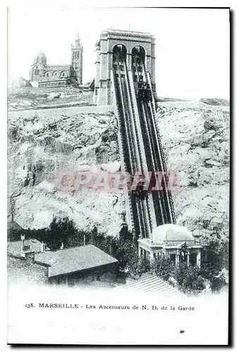 Cartes postales Marseille Les Ascenseurs de N D de la Garde