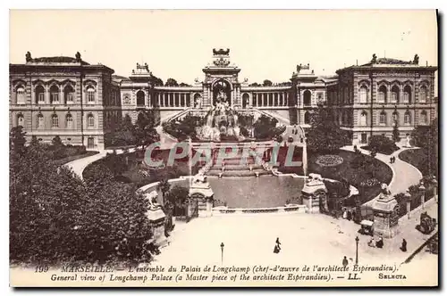 Ansichtskarte AK Marseille L'ensemble du Palais de Longchamp (chef d'oeuvre de l'architecte Esperandieu)