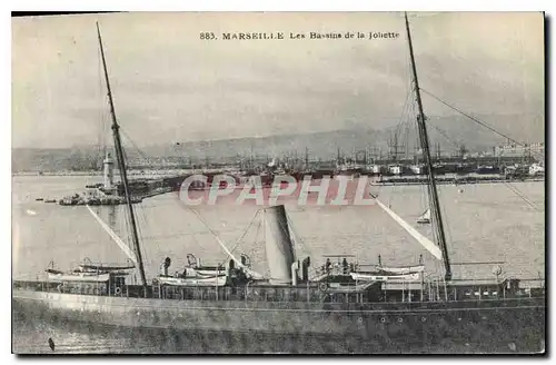 Ansichtskarte AK Marseille Les Bassins de la Joliette Bateaux