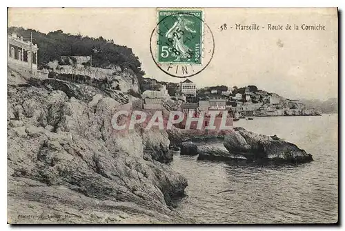 Cartes postales Marseille Route de la Corniche