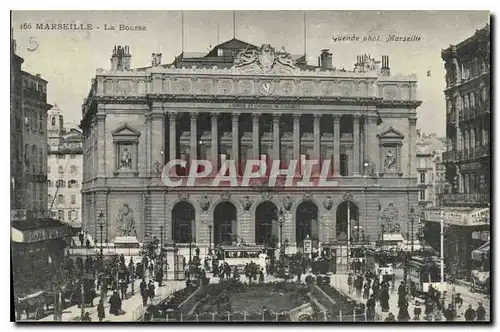 Ansichtskarte AK Marseille La Bourse Tramways