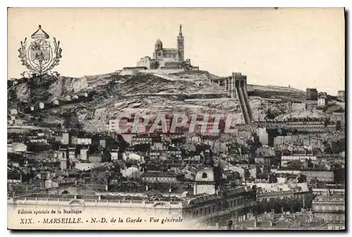 Cartes postales Marseille N D de la Garde Vue generale