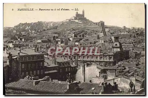 Cartes postales Marseille Panorama vu a vol d'oiseau