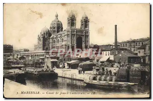 Ansichtskarte AK Marseille Canal St Jean & Cathedrale