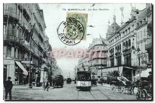 Cartes postales Marseille La Rue Noailles Tramway