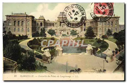 Cartes postales Marseille Ensemble du Palais de Longchamp