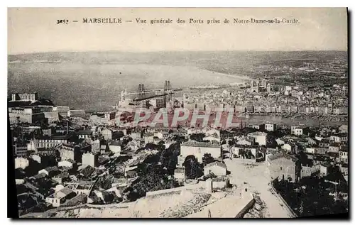 Ansichtskarte AK Marseille Vue generale des Ports prise de Notre Dame de la Garde